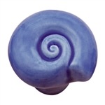 knöpfe und möbelknöpfe schnecke blau handbemaltes porzellan für die möbel - 319m1
